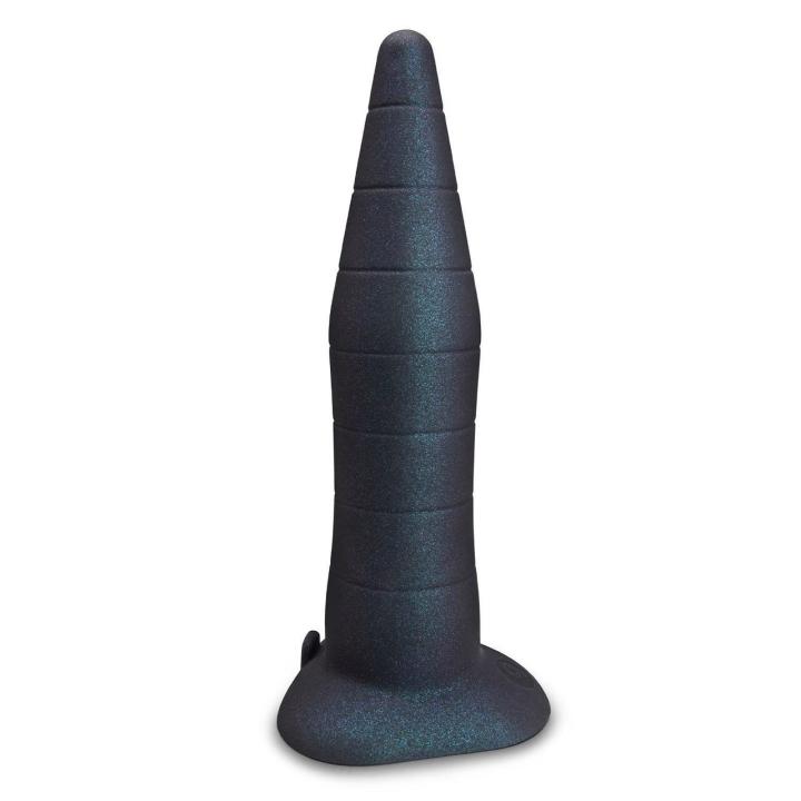 Silikonowy stożek do treningu analnego 22,9 cm z prążkami wodoodporny