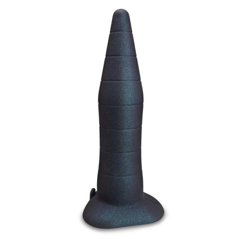 Silikonowy stożek do treningu analnego 22,9 cm z prążkami wodoodporny