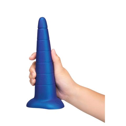 Silikonowy stożek analny do rozciągania 20,3 cm z żłobieniami