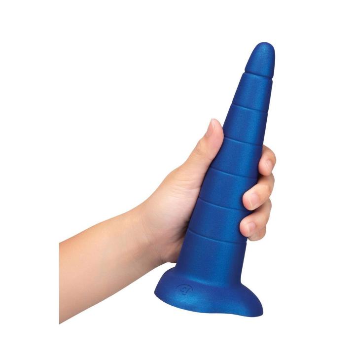 Silikonowy stożek analny do rozciągania 20,3 cm z żłobieniami