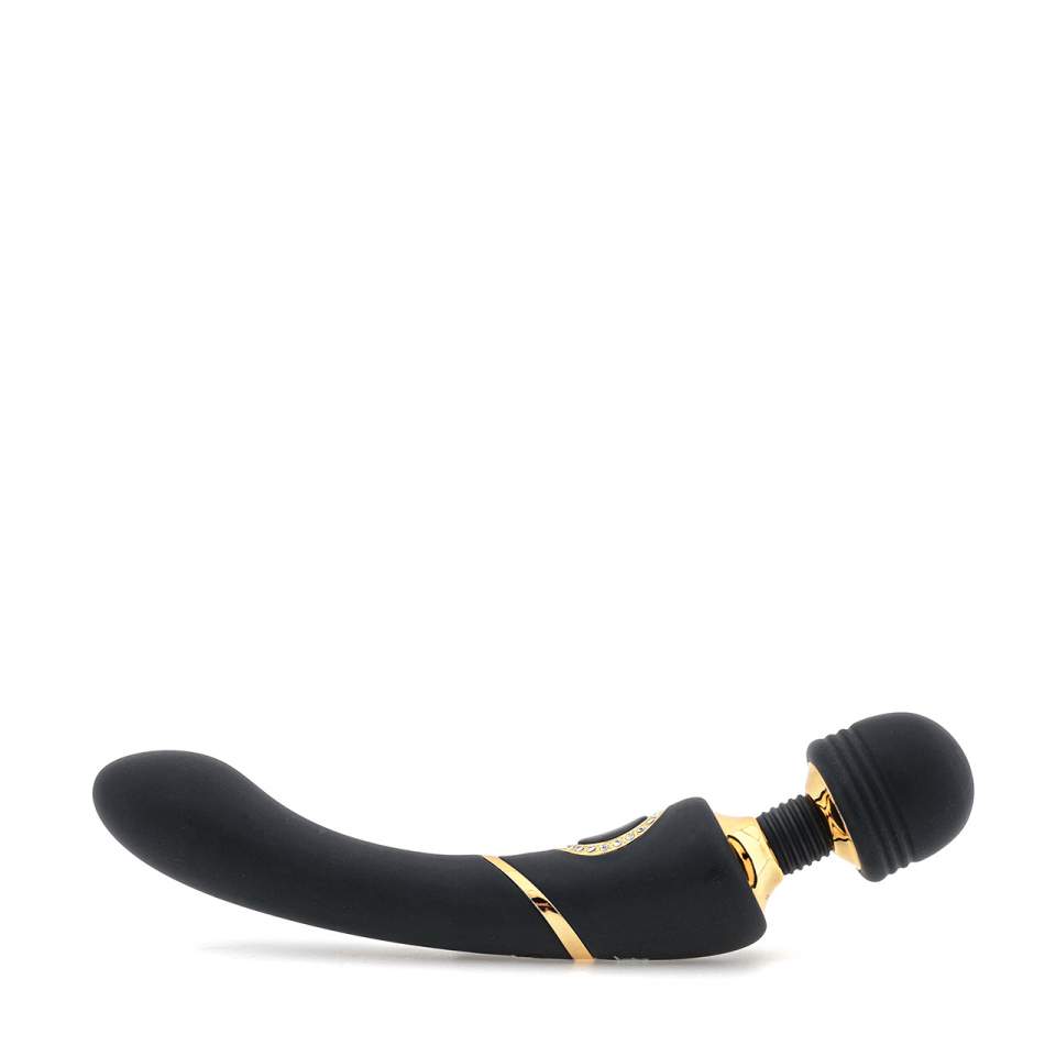 Czarny silikonowy masażer łechtaczki ładowany przez USB - 10 funkcji wibracji