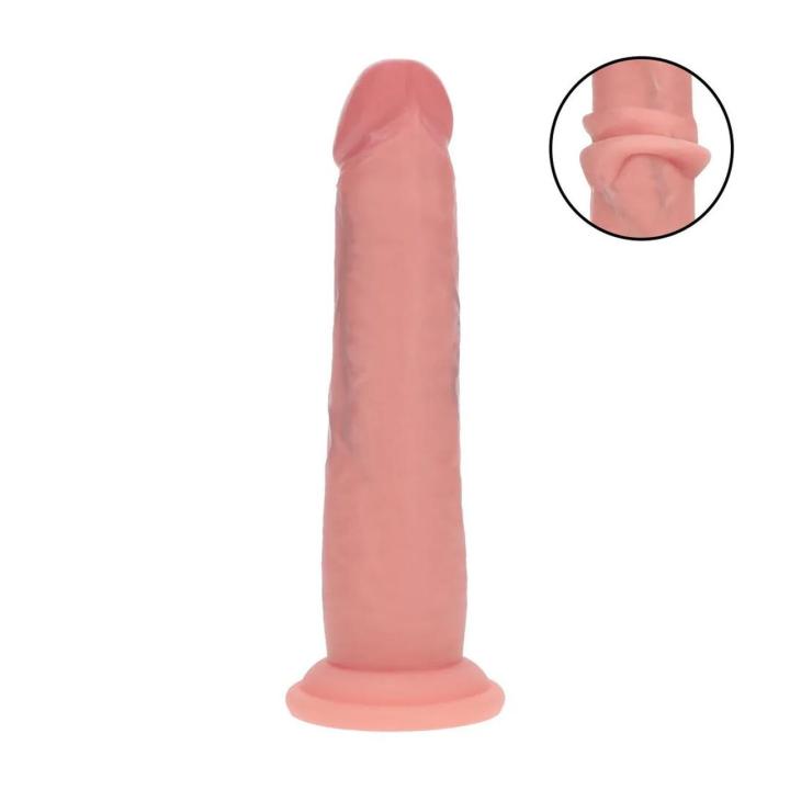 Realistyczne dildo 18,5 cm z ruchomą skórką i dwuwarstwowego silikonu