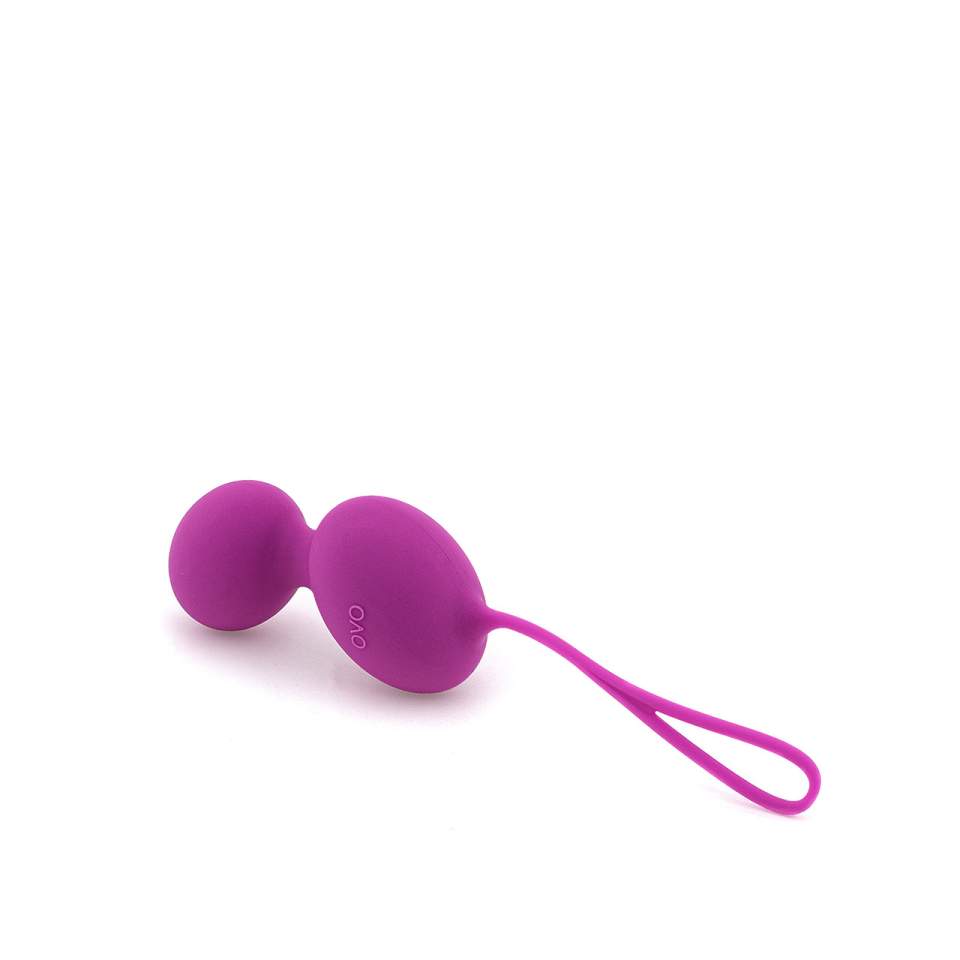 Fioletowe wodoodporne kulki gejszy wykonane z silikonu – 71 g