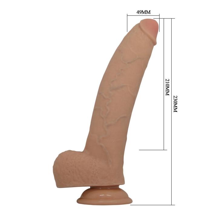 Realistyczne giętkie dildo z przyssawką 23 cm – miękkie TPE