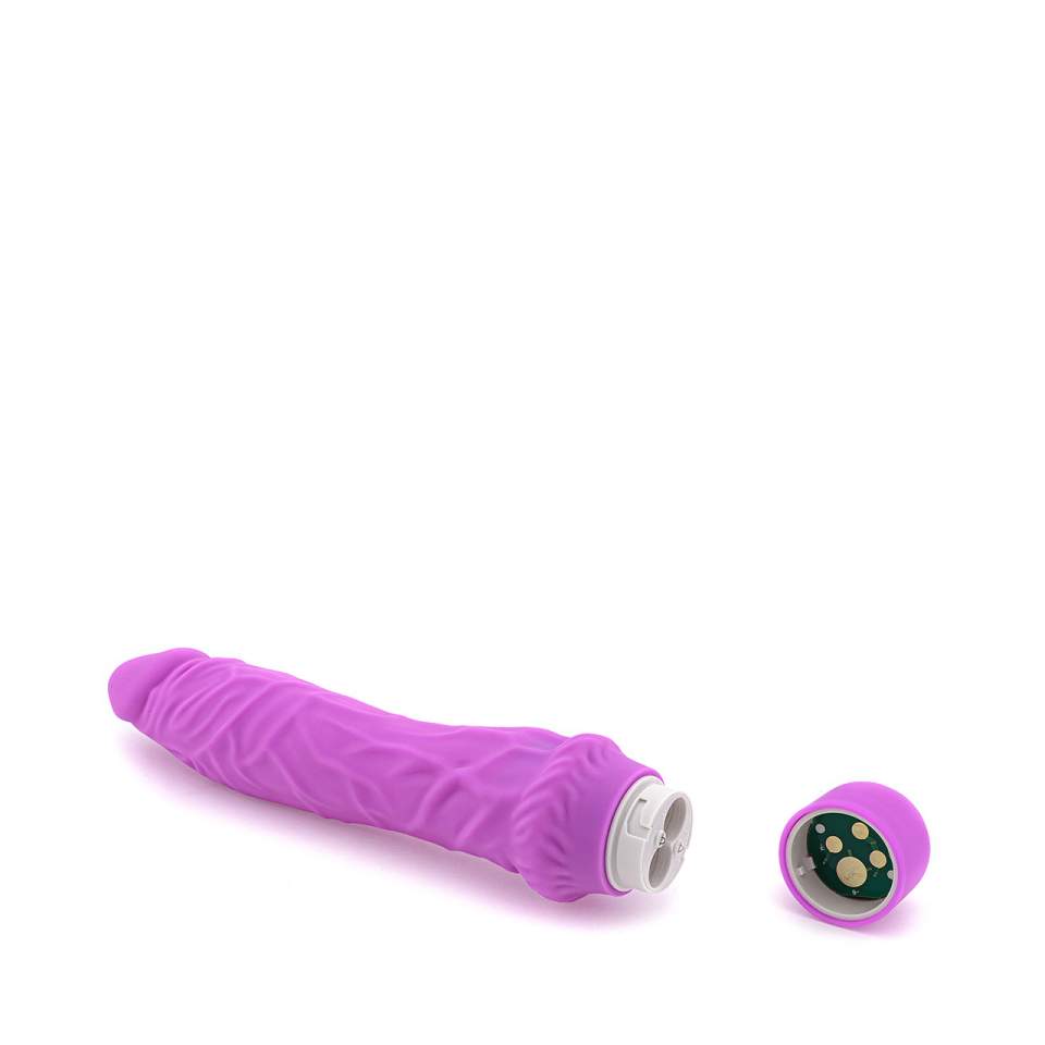 Duży różowy żylasty wibrator z silikonu do stymulacji pochwy