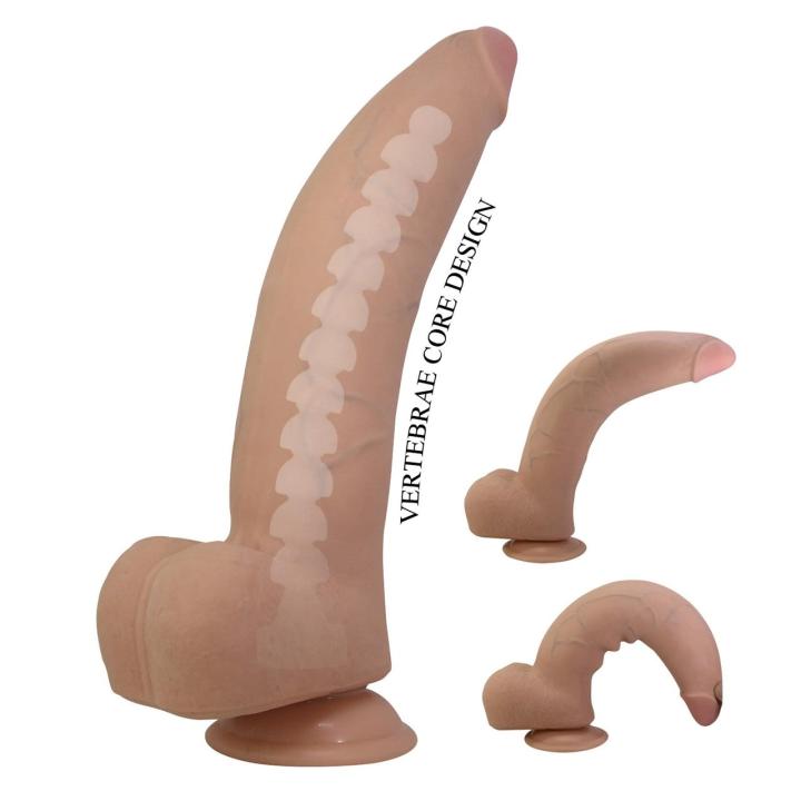 Realistyczne dildo z przyssawką 26 cm – miękkie TPE i efekt Sliding Skin