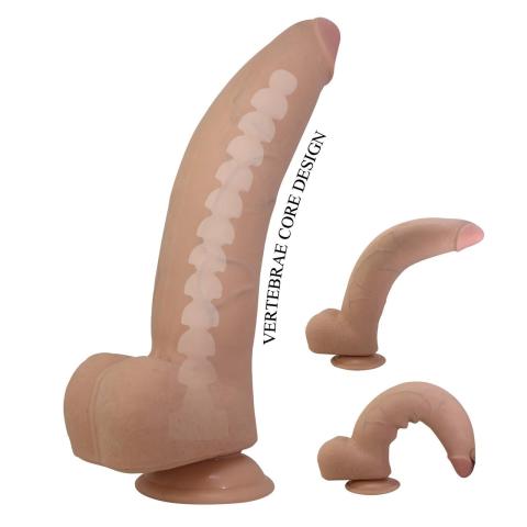 Realistyczne dildo z przyssawką 26 cm – miękkie TPE i efekt Sliding Skin