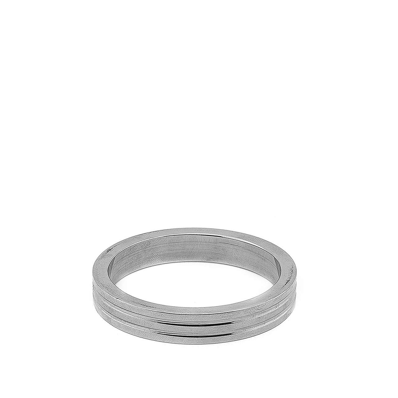 Srebrny pojedynczy pierścień erekcyjny ze stali nierdzewnej – 5 cm