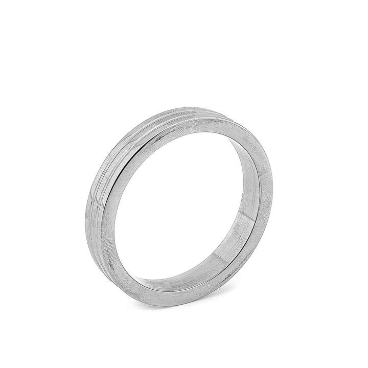 Srebrny pojedynczy pierścień erekcyjny ze stali nierdzewnej – 5 cm