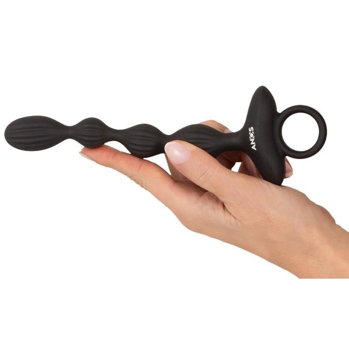 Wibrujące koraliki analne 4 kulki, 2 silniki, 10 trybów, silikon, USB