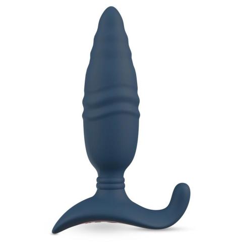 Wibrujący plug analny z ruchem posuwistym i pilotem USB 15 cm