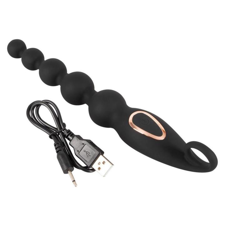 Wibrujące kulki analne 7 trybów wodoodporne ładowane USB silikon