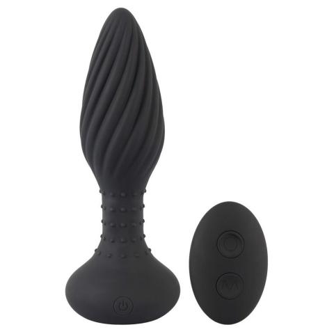 Wibrujący plug analny z obrotowymi kulkami i pilotem 15,1 cm