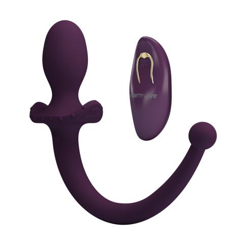 Wibrujący plug analny z ogonem i pilotem 12 trybów, silikon, USB