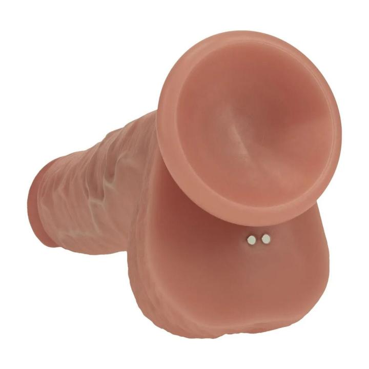 Realistyczne dildo 20,3 cm z ruchem posuwistym i wibracją, silikon dual density