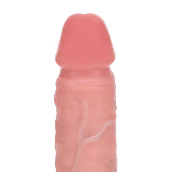 Realistyczne dildo 20,3 cm z wibracją i ruchem posuwistym, dual density