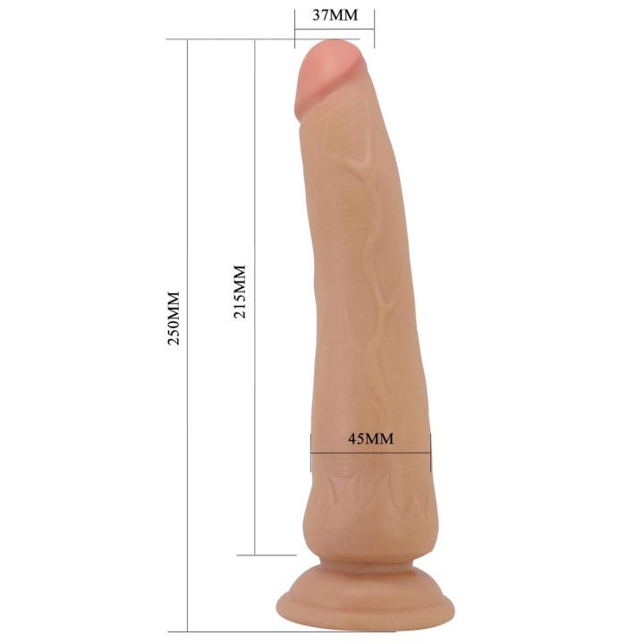 Realistyczne dildo 25 cm z przesuwającą się skórą i przyssawką