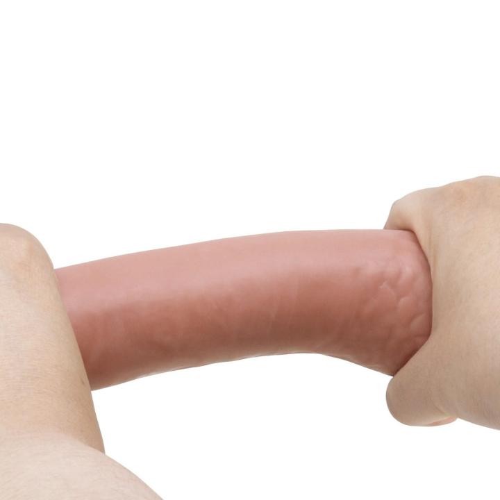 Realistyczne dildo 21 cm z przyssawką i ruchomą skórą