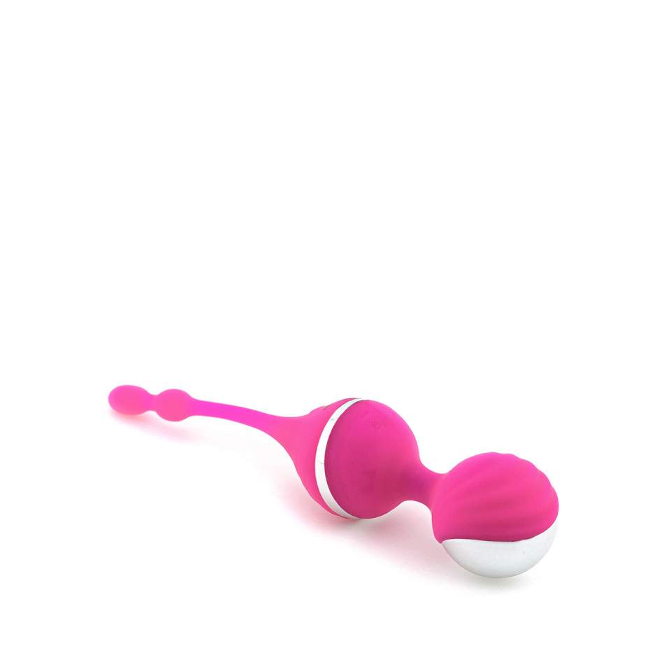 Różowe silikonowe kulki wibrujące do stymulacji i treningu mięśni pochwy