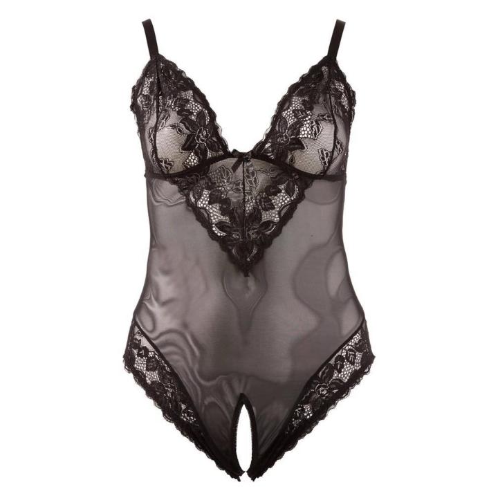Ouvert body z siateczki i koronki plus size