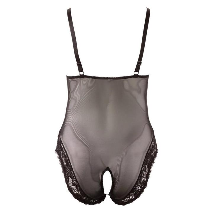 Ouvert body z siateczki i koronki plus size