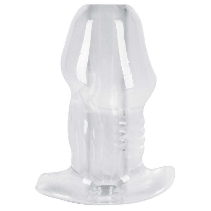Przezroczysty korek analny z tunelem 10,2 cm z elastycznego TPE