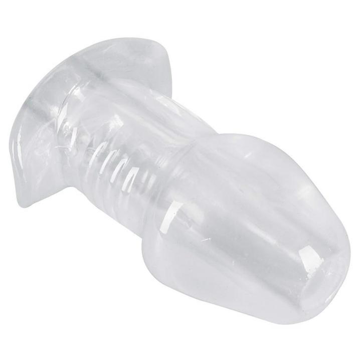 Przezroczysty korek analny z tunelem 10,2 cm z elastycznego TPE