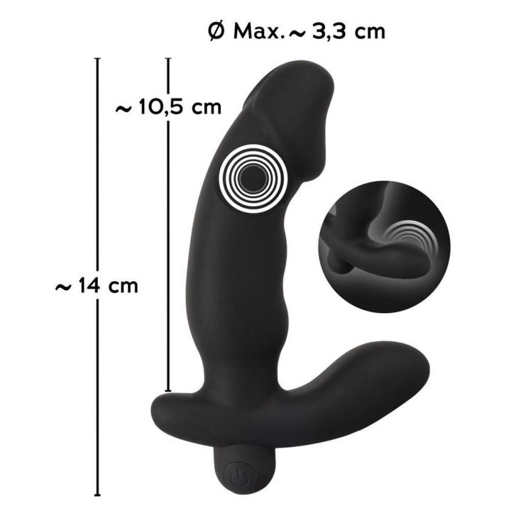 Wibrujący korek analny silikonowy 14 cm – 10 trybów, ładowanie USB