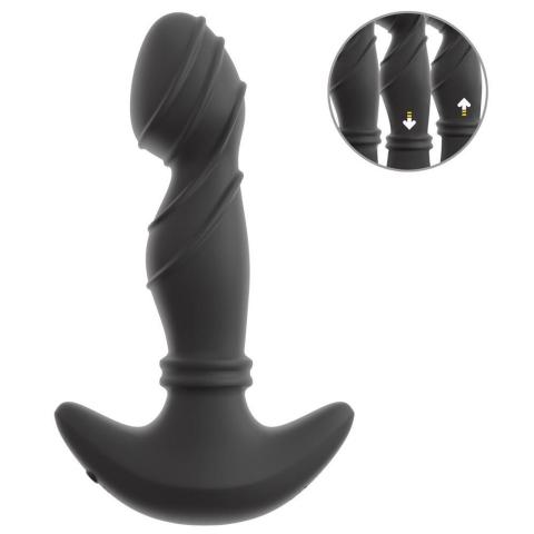Wibrujący masażer prostaty z ruchomymi pierścieniami 16,3 cm usb