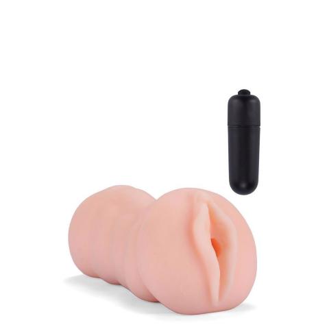 Masturbator kieszonkowy z wibracją 13,5 cm – miękkie realistyczne wnętrze