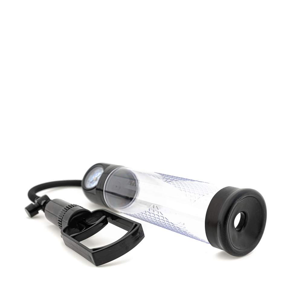 Plastikowa pompka próżniowa do penisa z manometrem