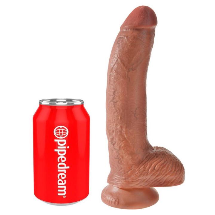 Realistyczne dildo z przyssawką 22,9 cm cieliste