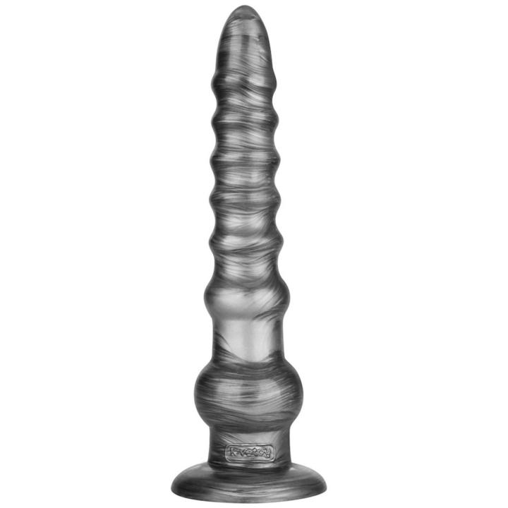 Duży wibrator analny 31,8 cm z wibracjami, USB i przyssawką