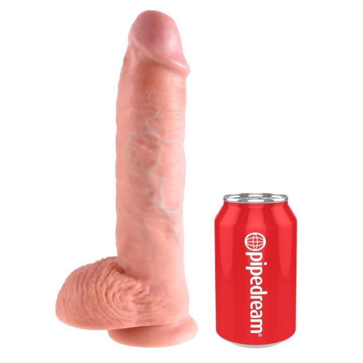 Realistyczne dildo 25 cm z przyssawką i bazą do strap-on