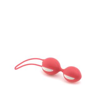 Czerwone silikonowe kulki gejszy Fun Factory Smartballs Duo - 76 g