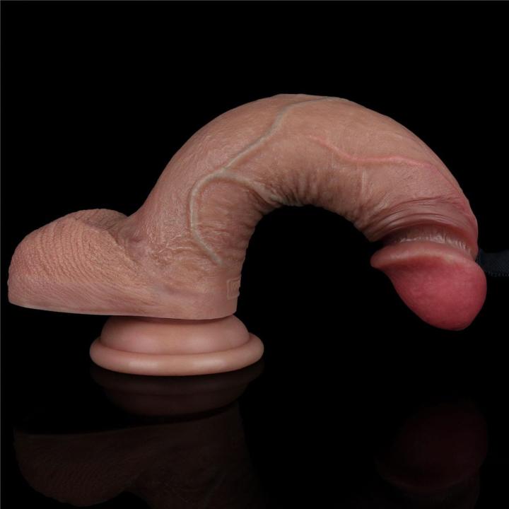 Realistyczne dildo podwójna warstwa silikonu 19 cm z przyssawką