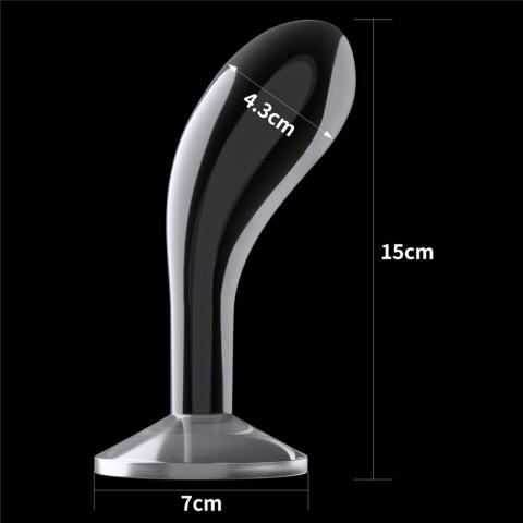 Przezroczysty plug do prostaty 15,2 cm – elastyczny TPE, szeroka podstawa