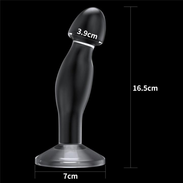 Przezroczysty korek analny do prostaty 16,5 cm z miękkiego TPE