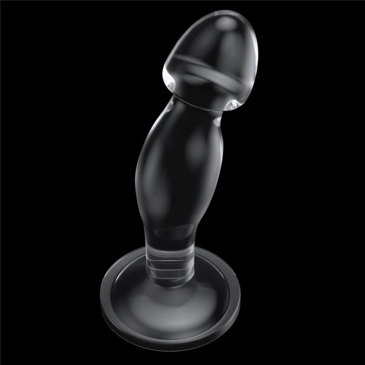 Przezroczysty korek analny do prostaty 16,5 cm z miękkiego TPE