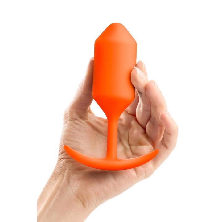 Obciążany korek analny 12 cm pomarańczowy do długiego noszenia