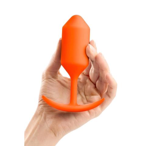 Obciążany korek analny 12 cm pomarańczowy do długiego noszenia