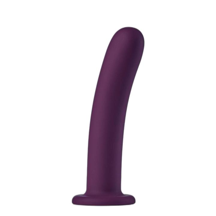 Silikonowe dildo z przyssawką 18,5 cm ciemnofioletowe IPX7