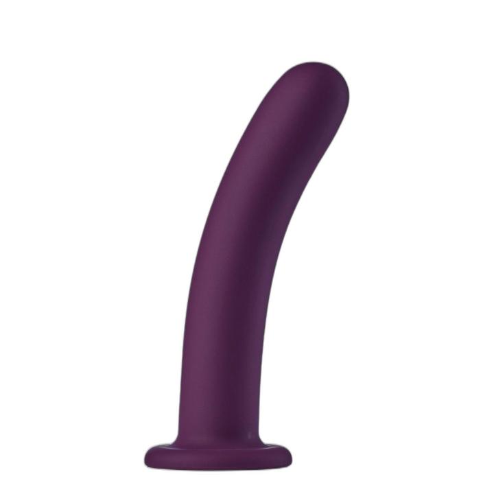 Silikonowe dildo z przyssawką 18,5 cm ciemnofioletowe IPX7