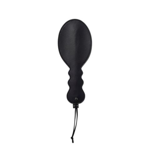 Dwustronny paddle BDSM z ekoskóry z pętlą na nadgarstek