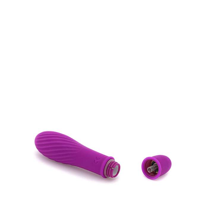 Fioletowy silikonowy wibrator mini z dużą główką do stymulacji waginalnej