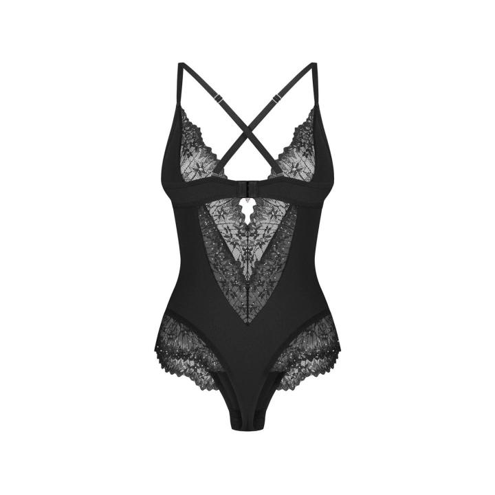 Obsessive Sparkly Night body- koronkowe z połyskiem | Loris.pl