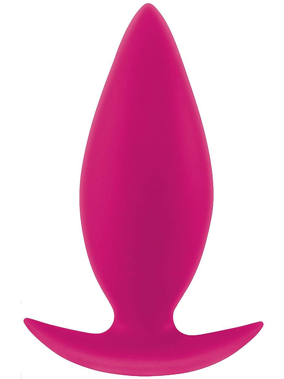 Różowy silikonowy korek analny z szeroką podstawą dla kobiet i mężczyzn - średnica 4 cm