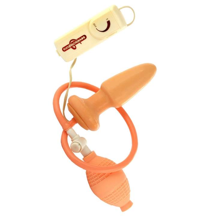 XXX Pompowany korek z wibracjami 10cm