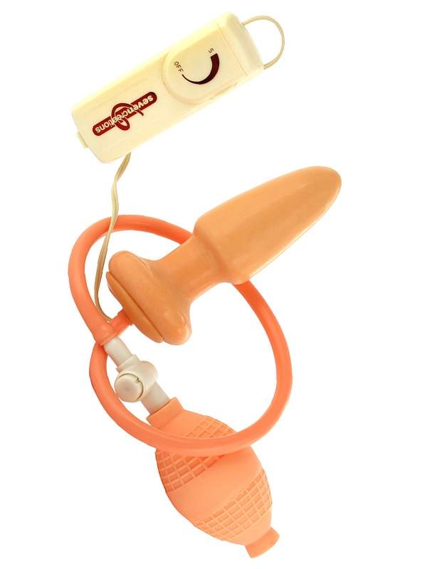 XXX Pompowany korek z wibracjami 10cm