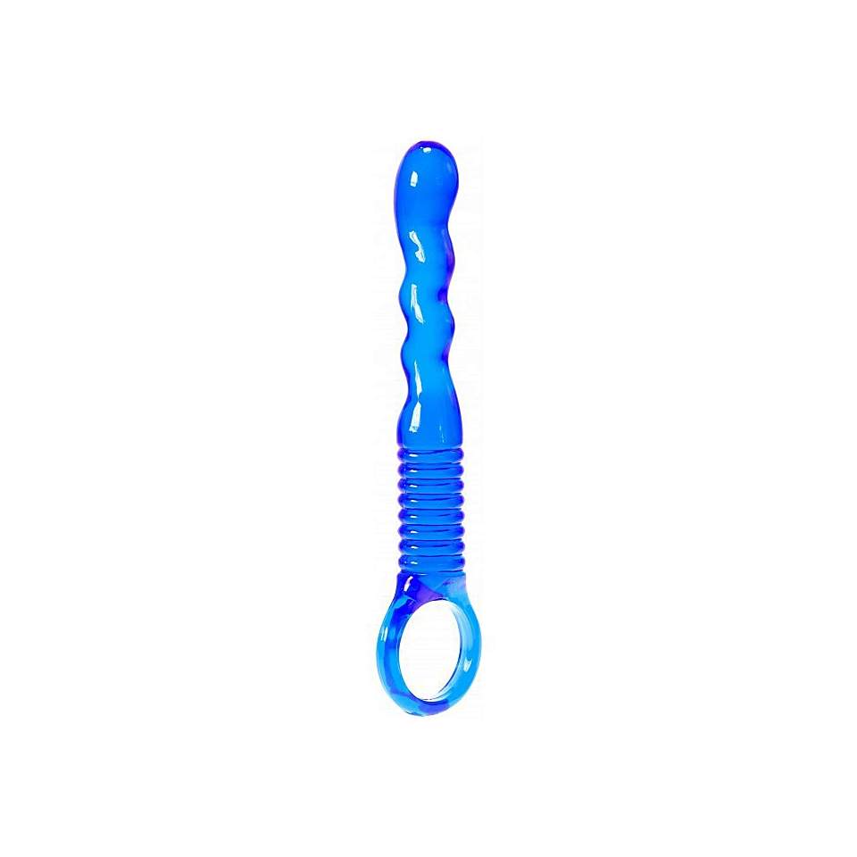 Niebieska długa falowana sonda analna